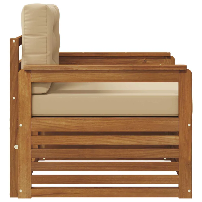 Lauko sofa Tvirta akacijos mediena ir poliesteris