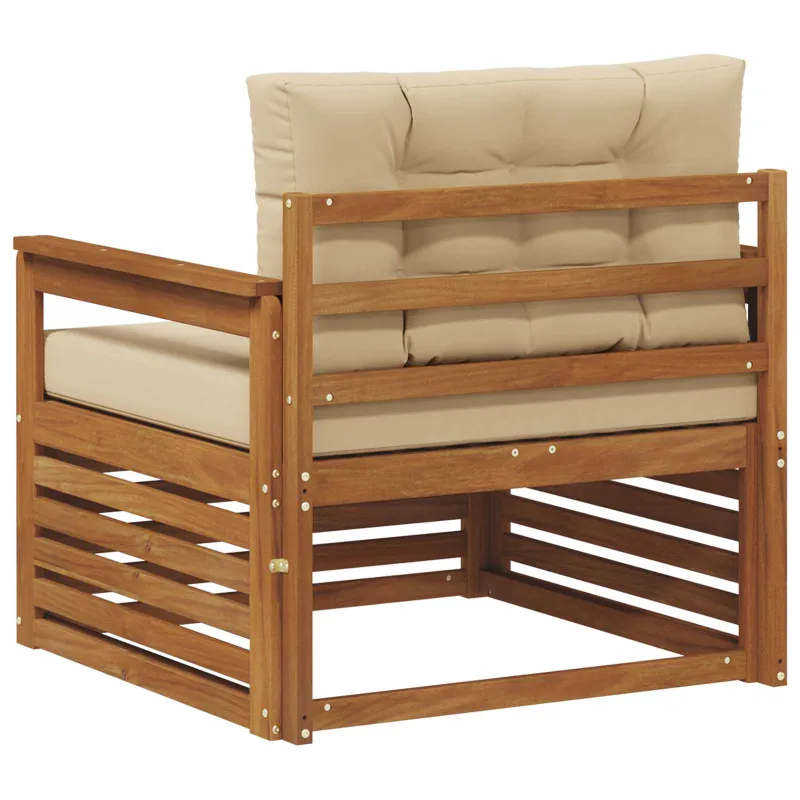 Lauko sofa Tvirta akacijos mediena ir poliesteris