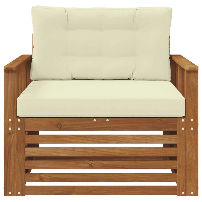 Lauko sofa Tvirta akacijos mediena ir poliesteris