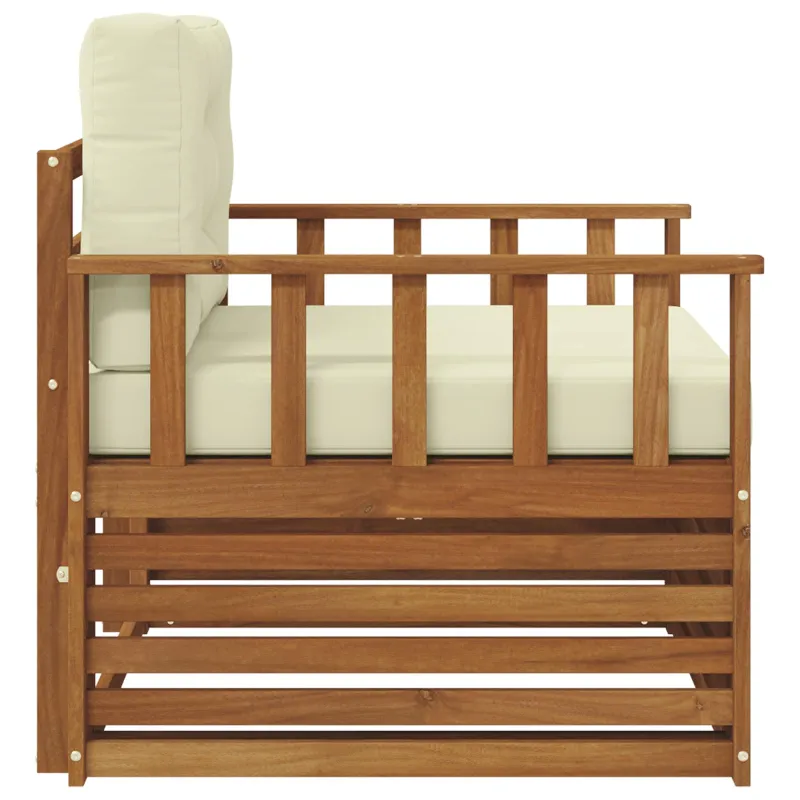 Lauko sofa Tvirta akacijos mediena ir poliesteris