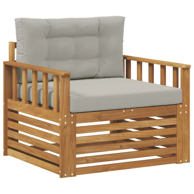 Lauko sofa Tvirta akacijos mediena ir poliesteris