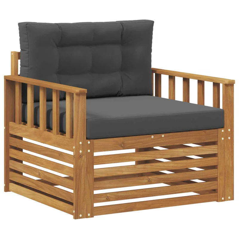 Lauko sofa Tvirta akacijos mediena ir poliesteris