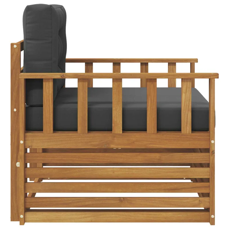 Lauko sofa Tvirta akacijos mediena ir poliesteris