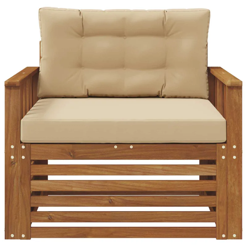 Lauko sofa Tvirta akacijos mediena ir poliesteris