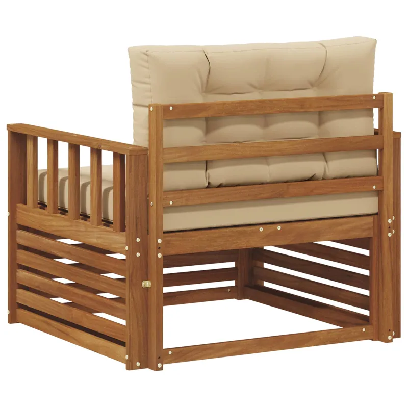 Lauko sofa Tvirta akacijos mediena ir poliesteris