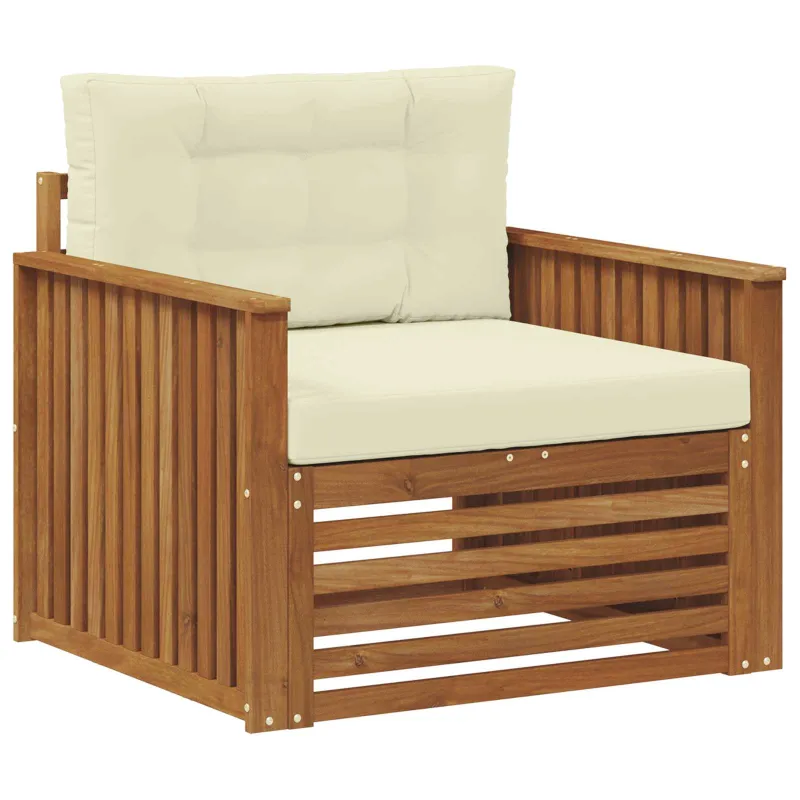 Lauko sofa Tvirta akacijos mediena ir poliesteris