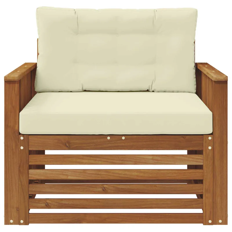 Lauko sofa Tvirta akacijos mediena ir poliesteris
