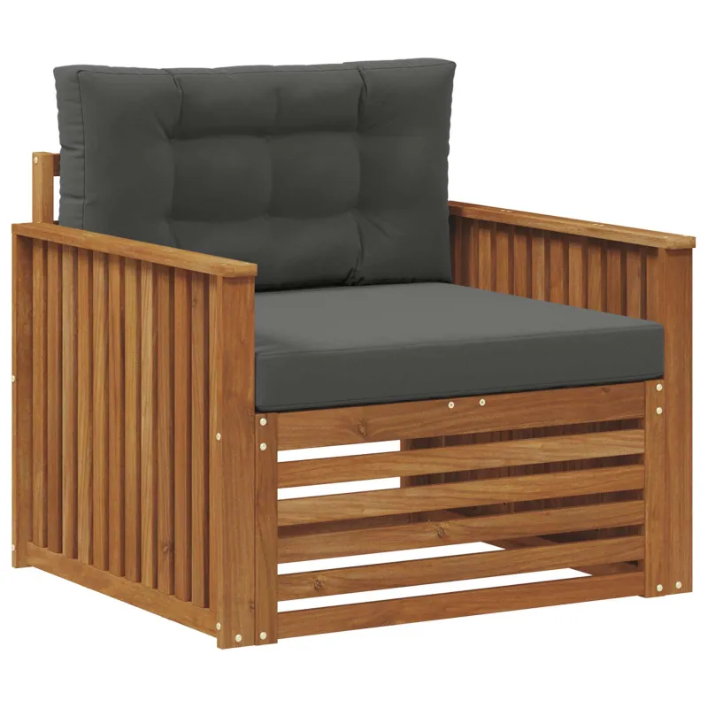 Lauko sofa Tvirta akacijos mediena ir poliesteris