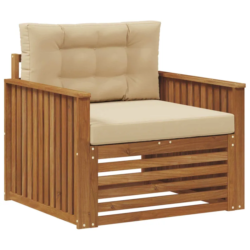 Lauko sofa Tvirta akacijos mediena ir poliesteris