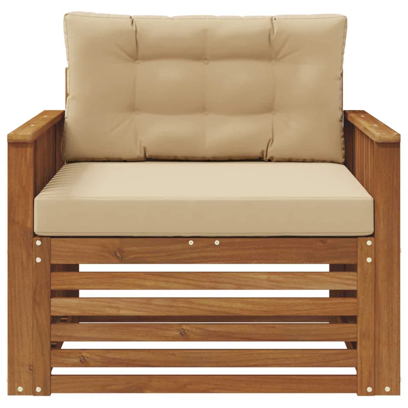 Lauko sofa Tvirta akacijos mediena ir poliesteris