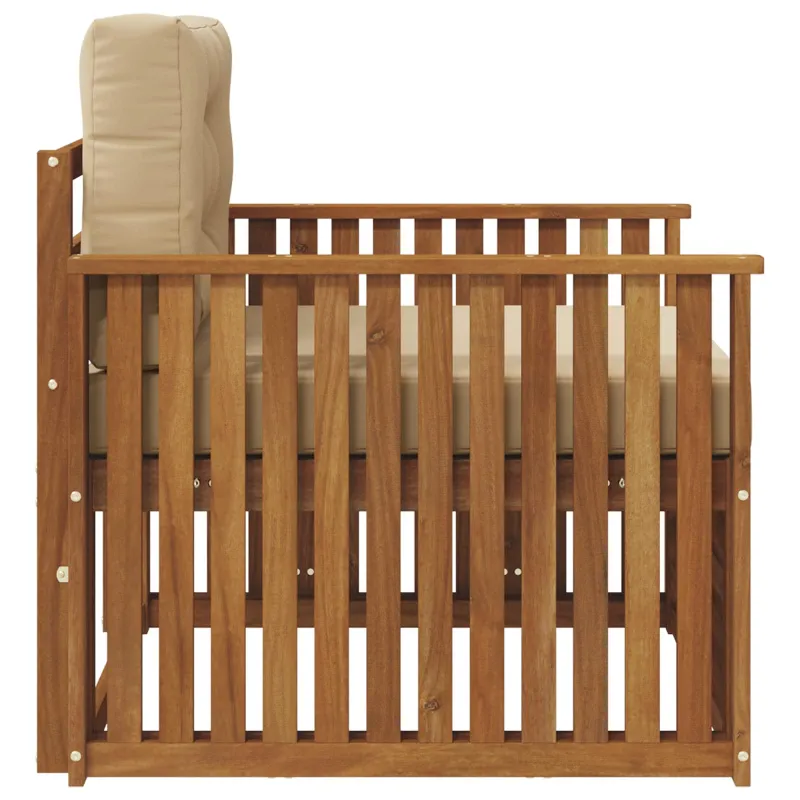 Lauko sofa Tvirta akacijos mediena ir poliesteris
