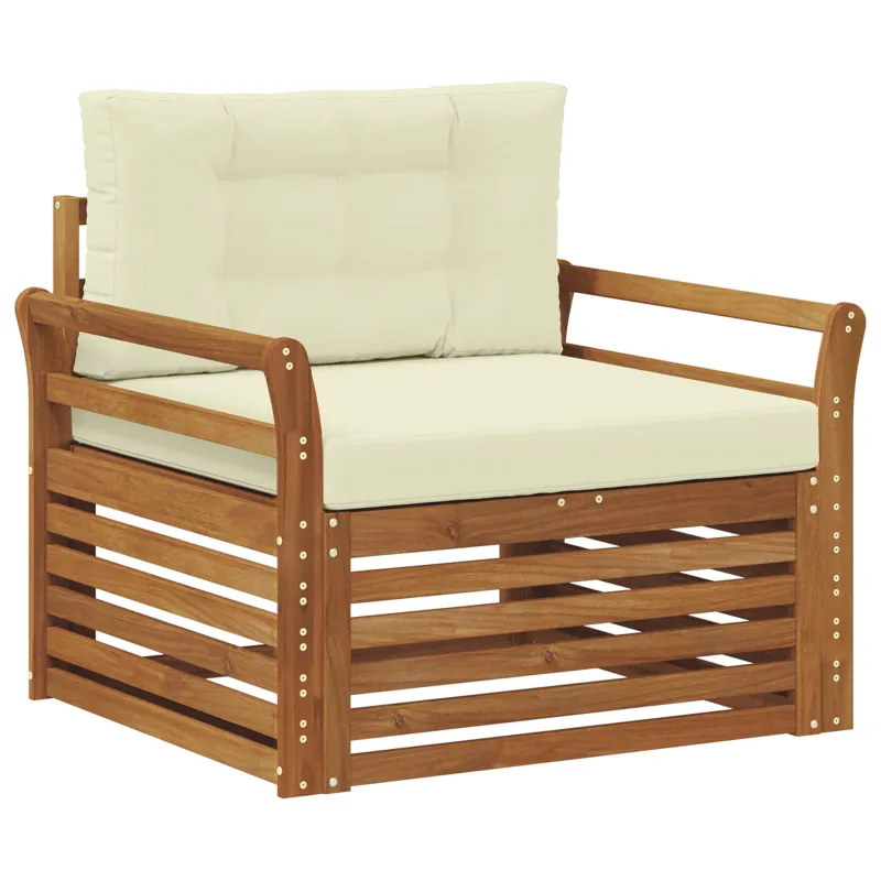 Lauko sofa Tvirta akacijos mediena ir poliesteris