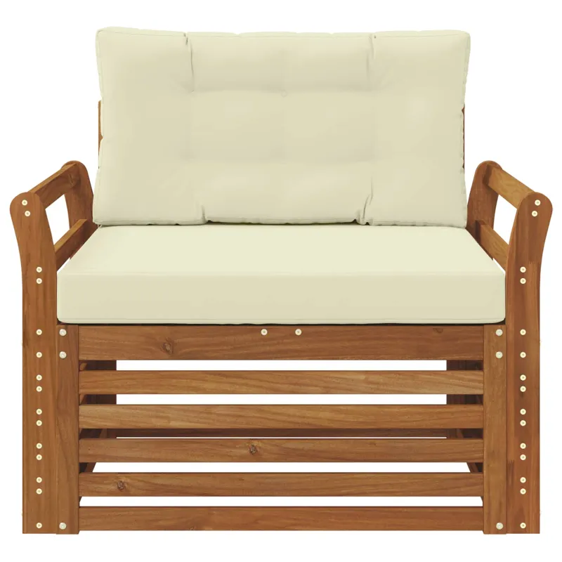 Lauko sofa Tvirta akacijos mediena ir poliesteris