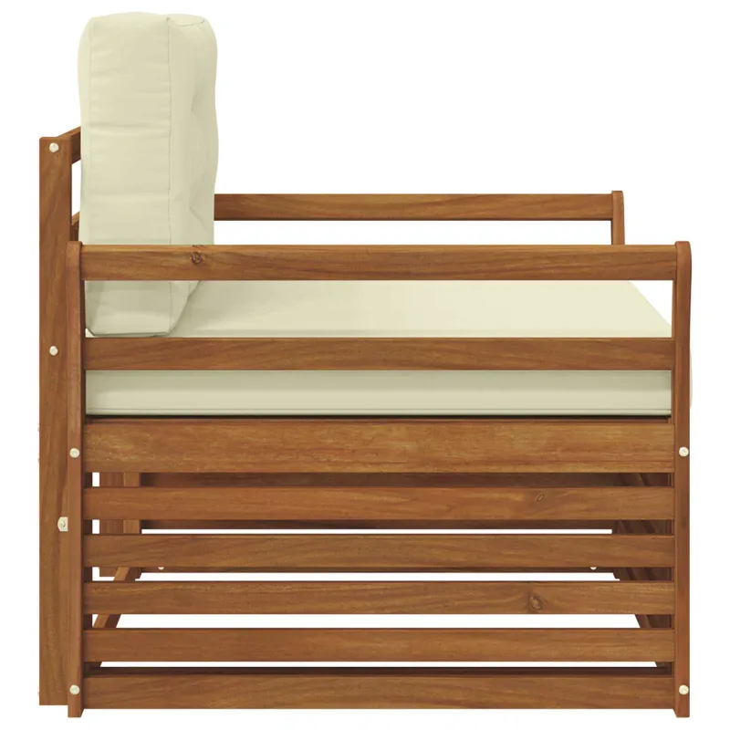 Lauko sofa Tvirta akacijos mediena ir poliesteris