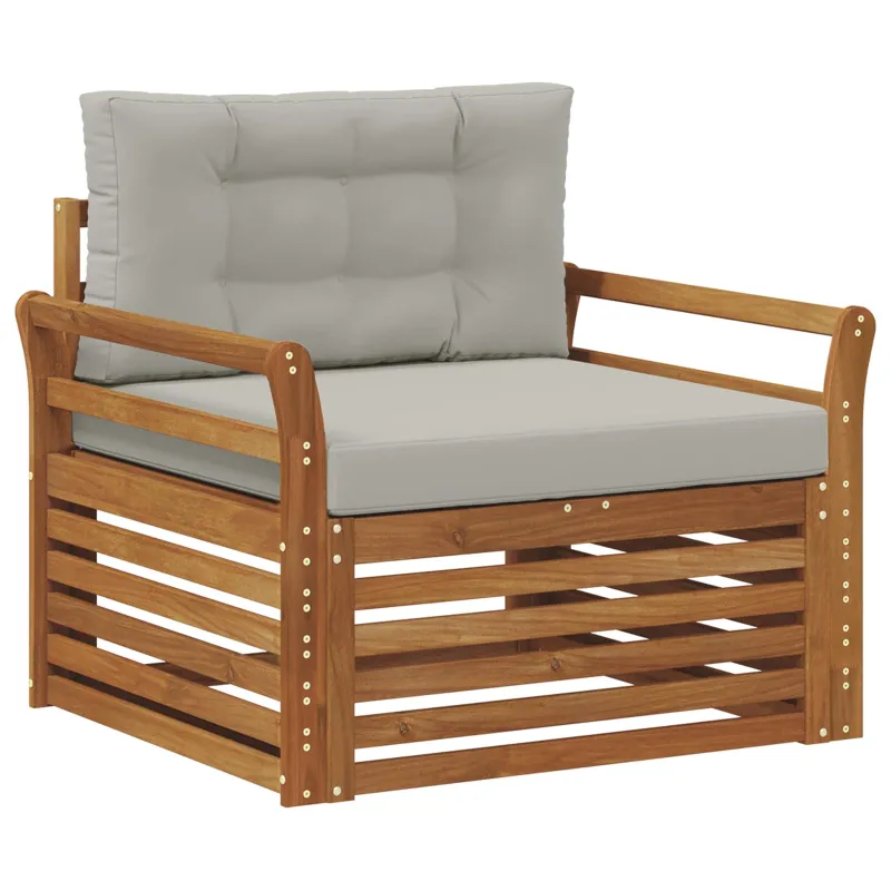Lauko sofa Tvirta akacijos mediena ir poliesteris