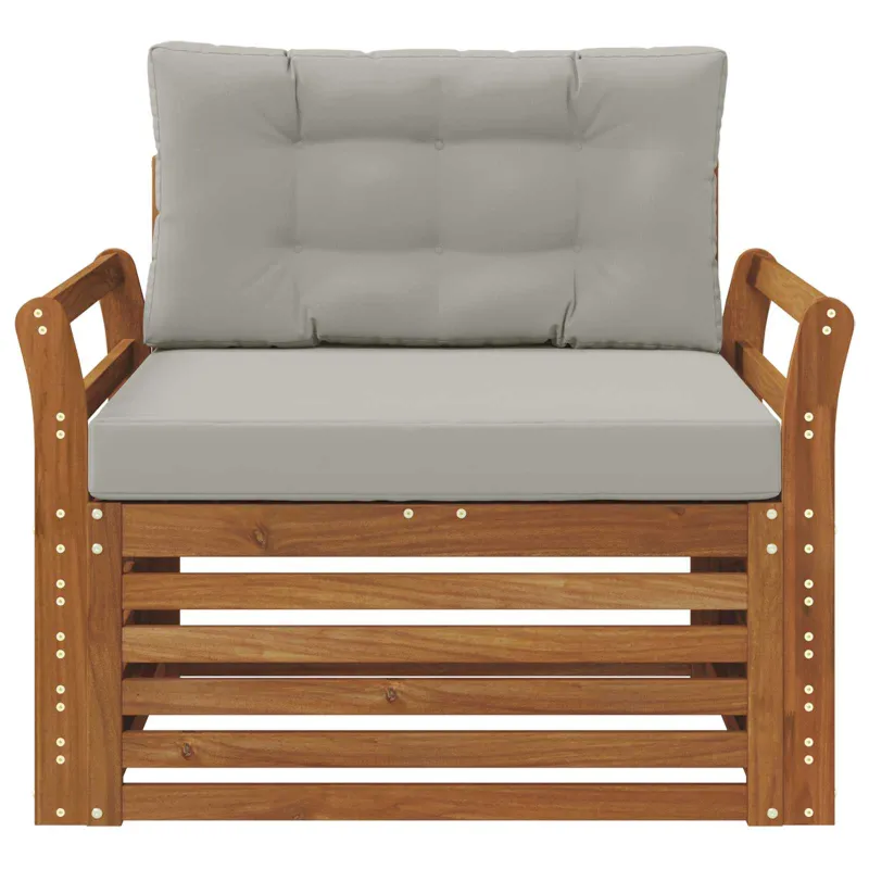 Lauko sofa Tvirta akacijos mediena ir poliesteris