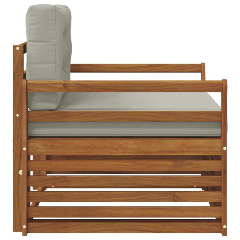 Lauko sofa Tvirta akacijos mediena ir poliesteris