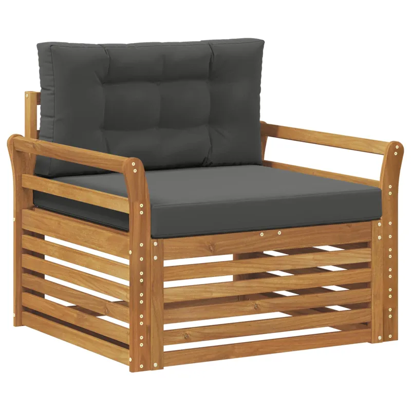 Lauko sofa Tvirta akacijos mediena ir poliesteris