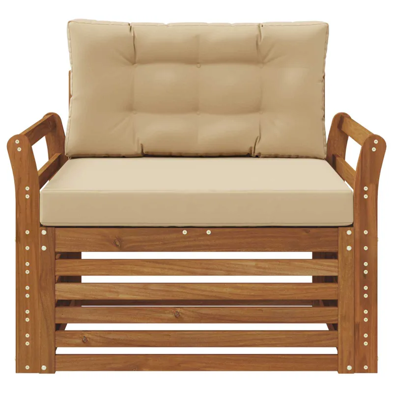 Lauko sofa Tvirta akacijos mediena ir poliesteris