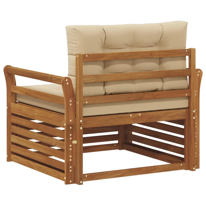 Lauko sofa Tvirta akacijos mediena ir poliesteris