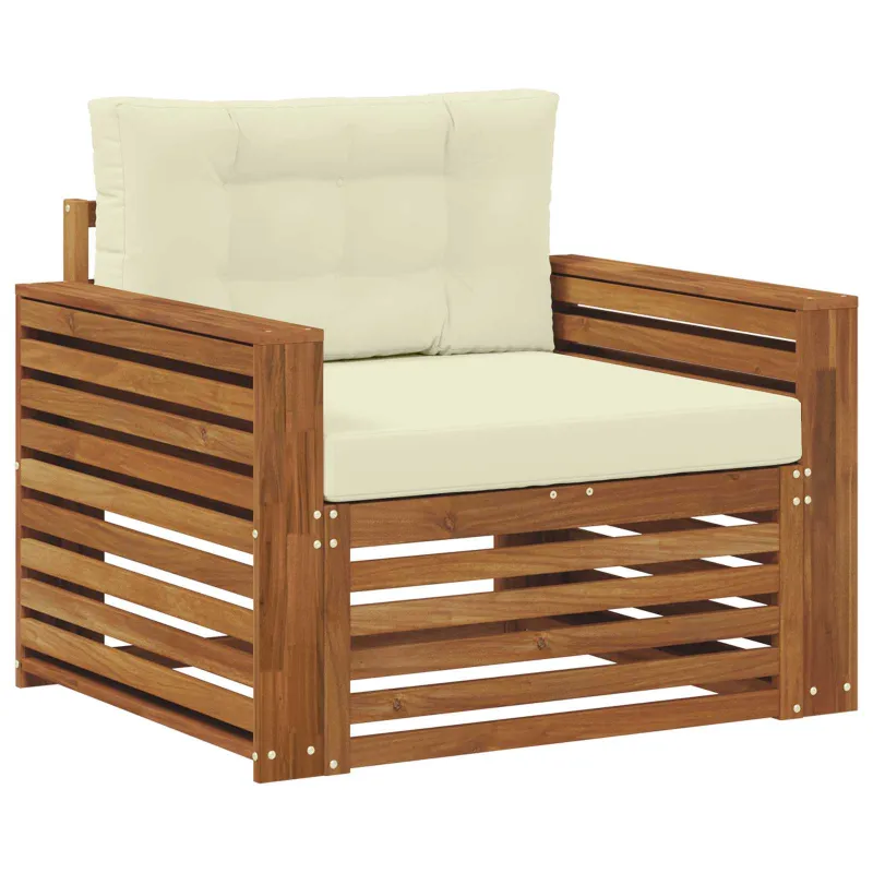 Lauko sofa Tvirta akacijos mediena ir poliesteris