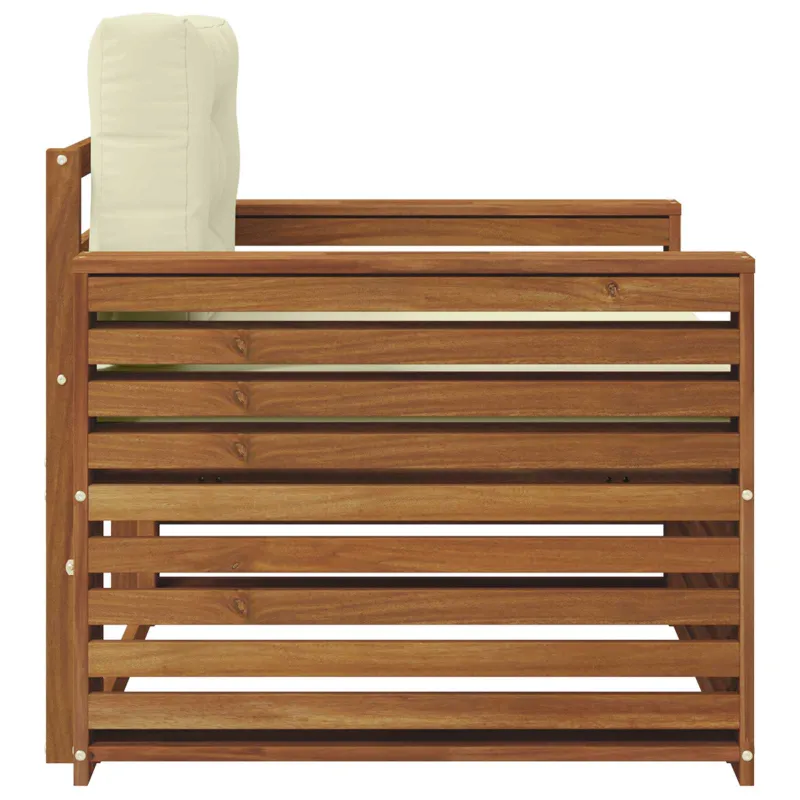 Lauko sofa Tvirta akacijos mediena ir poliesteris