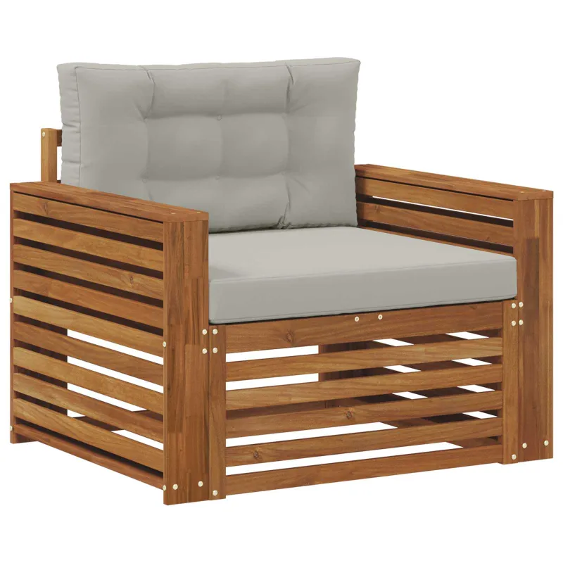 Lauko sofa Tvirta akacijos mediena ir poliesteris
