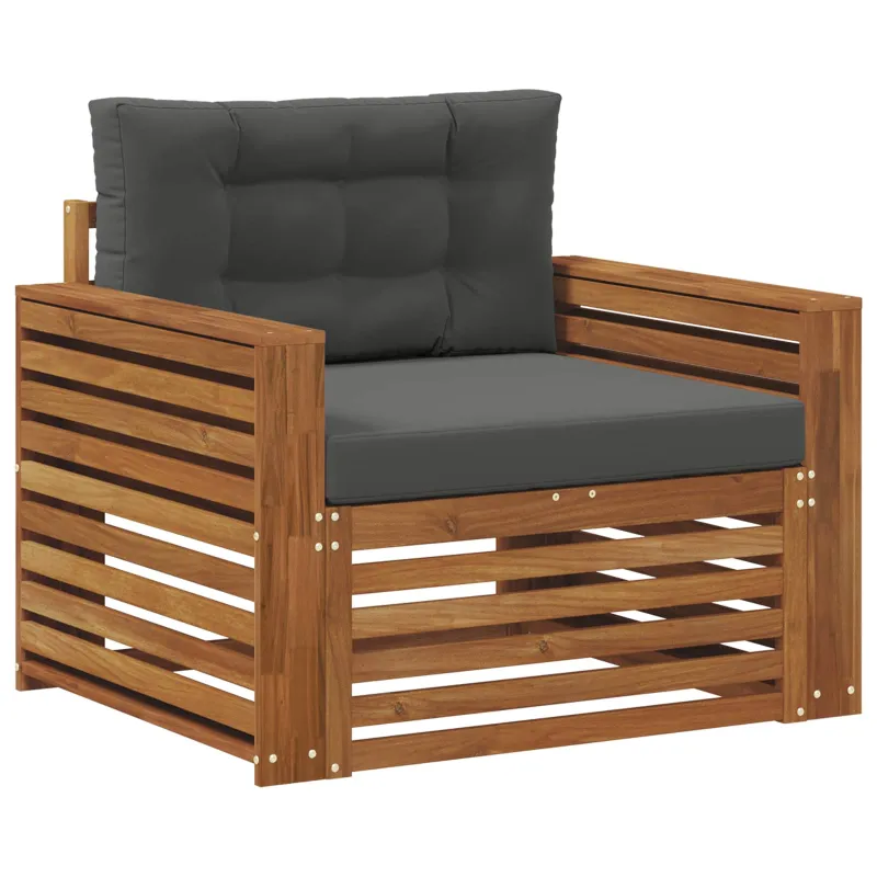 Lauko sofa Tvirta akacijos mediena ir poliesteris