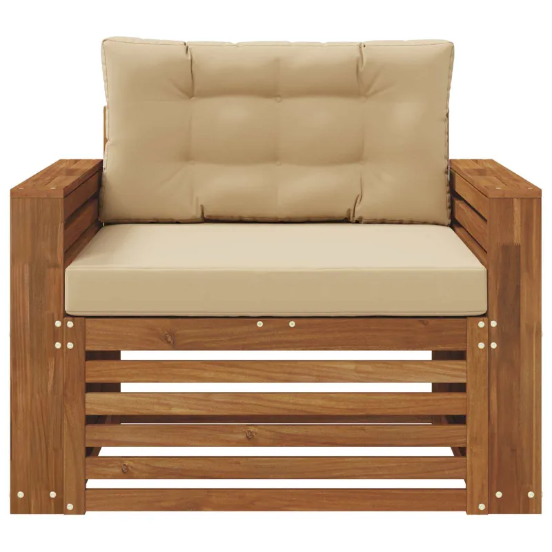 Lauko sofa Tvirta akacijos mediena ir poliesteris