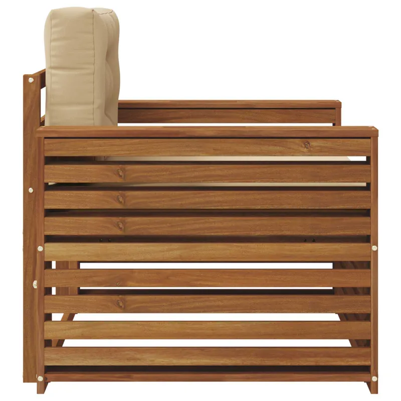 Lauko sofa Tvirta akacijos mediena ir poliesteris
