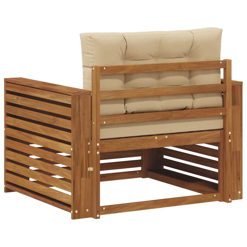 Lauko sofa Tvirta akacijos mediena ir poliesteris