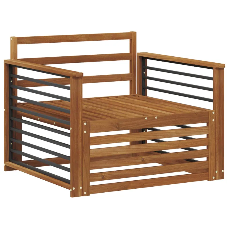 2 Vienetas Lauko sofa Natūrali