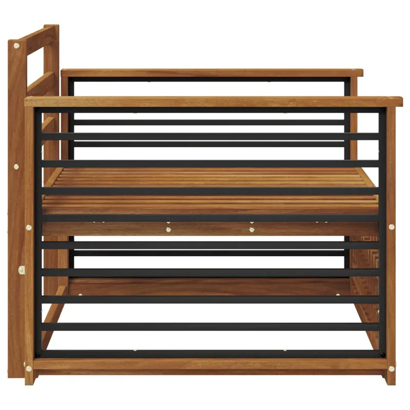 2 Vienetas Lauko sofa Natūrali