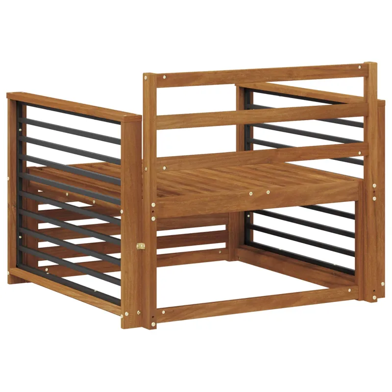 2 Vienetas Lauko sofa Natūrali