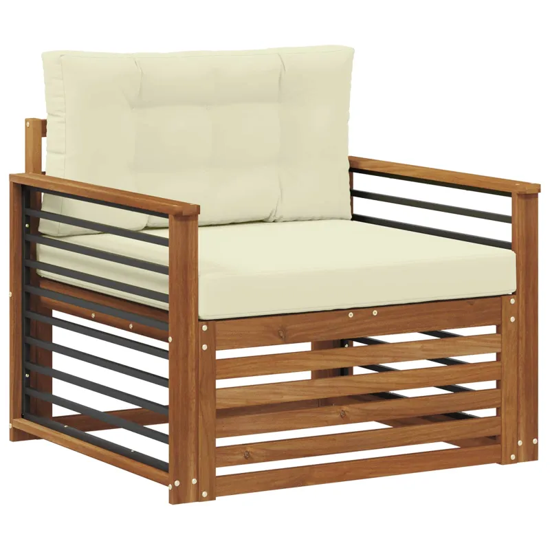 Lauko sofa Tvirta akacijos mediena ir poliesteris