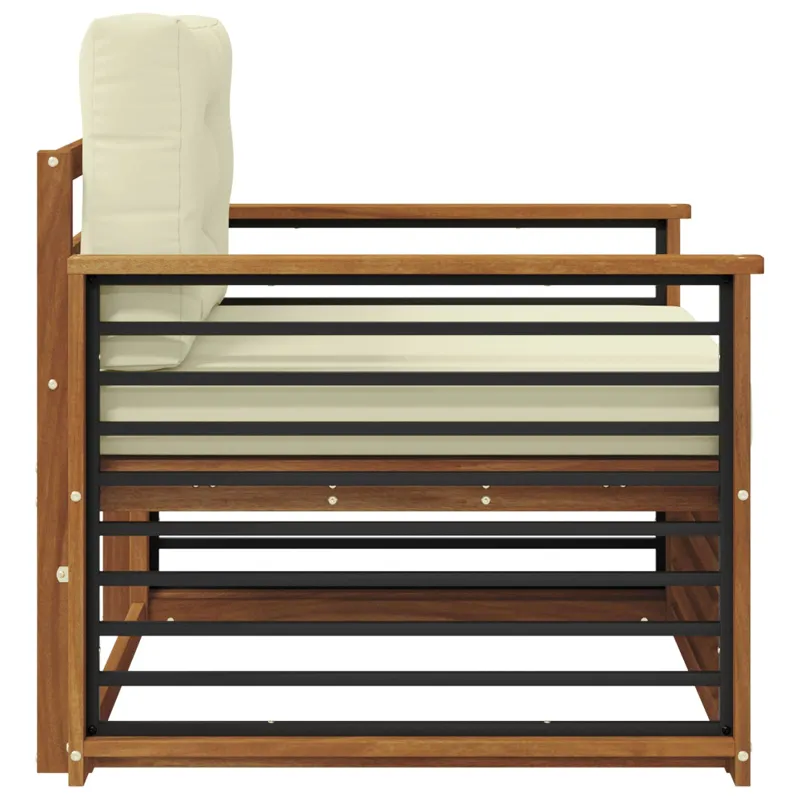Lauko sofa Tvirta akacijos mediena ir poliesteris