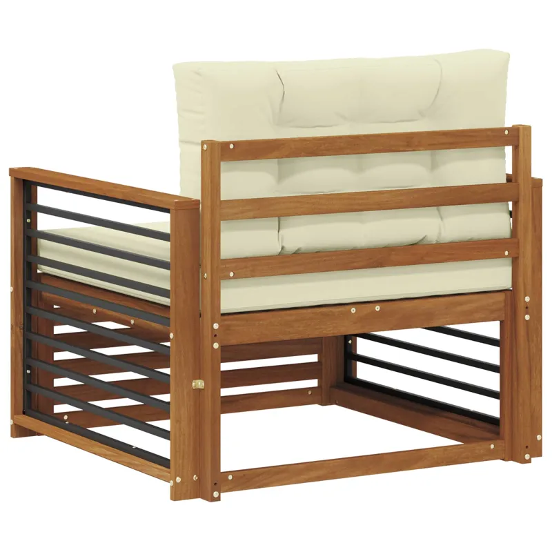 Lauko sofa Tvirta akacijos mediena ir poliesteris