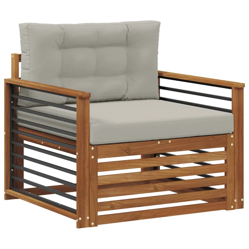 Lauko sofa Tvirta akacijos mediena ir poliesteris