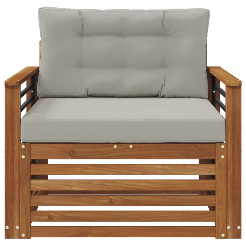 Lauko sofa Tvirta akacijos mediena ir poliesteris