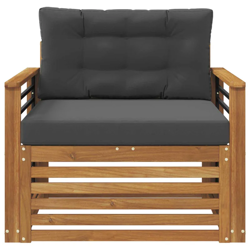 Lauko sofa Tvirta akacijos mediena ir poliesteris