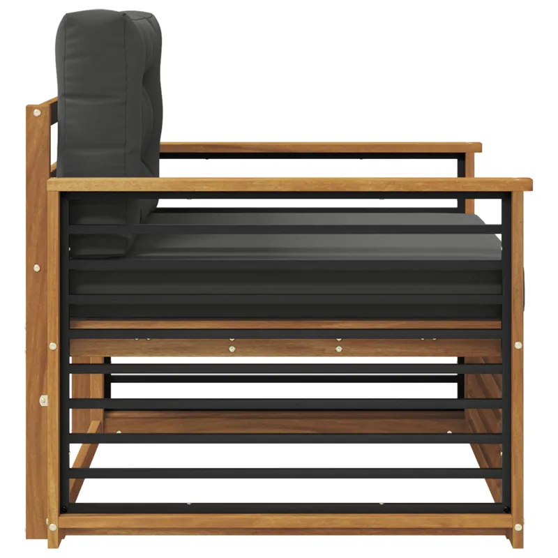 Lauko sofa Tvirta akacijos mediena ir poliesteris