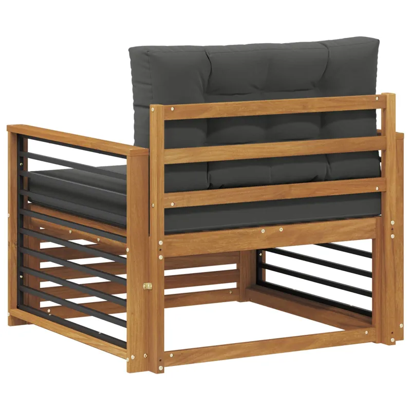 Lauko sofa Tvirta akacijos mediena ir poliesteris