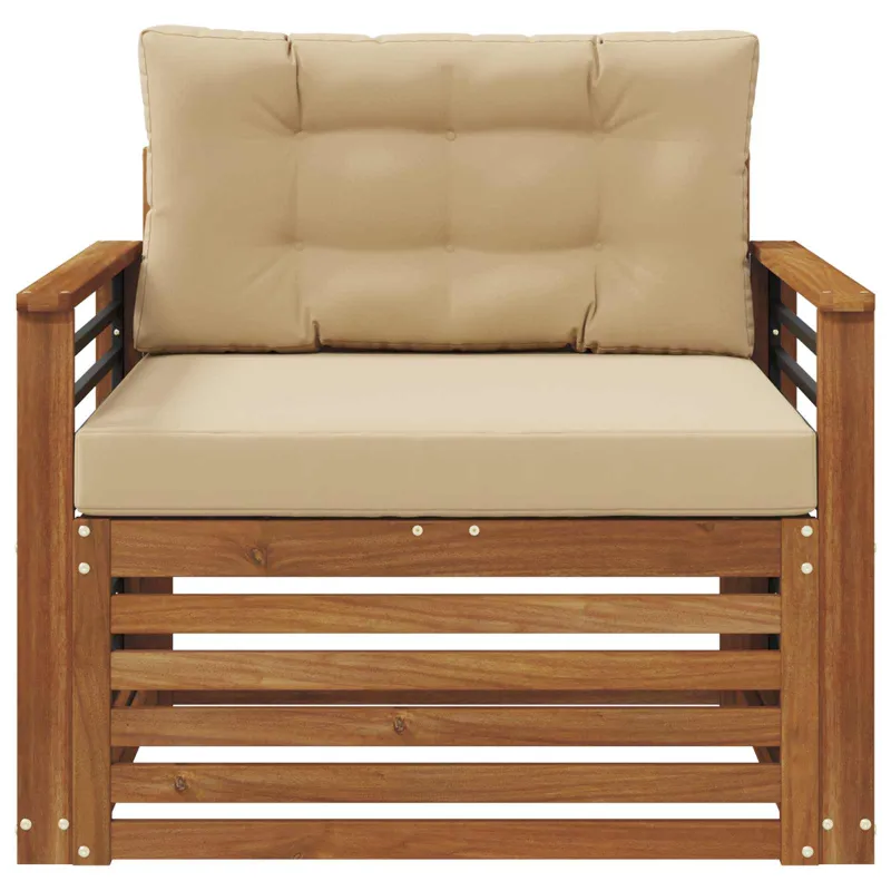 Lauko sofa Tvirta akacijos mediena ir poliesteris
