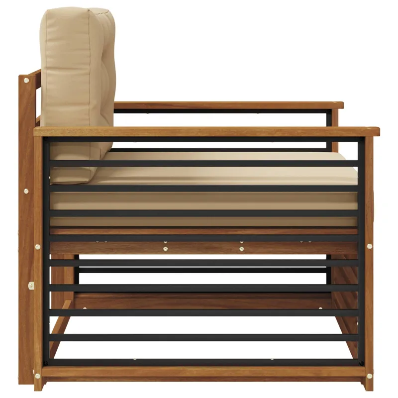 Lauko sofa Tvirta akacijos mediena ir poliesteris