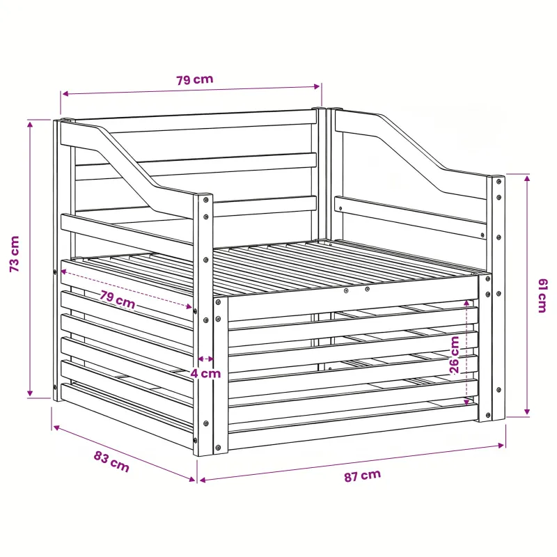 Lauko sofa Natūrali