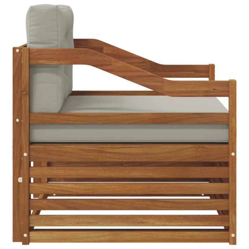 Lauko sofa Natūrali ir šviesiai pilka