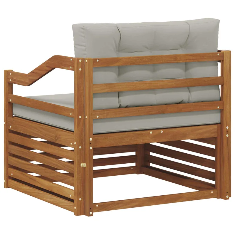 Lauko sofa Natūrali ir šviesiai pilka