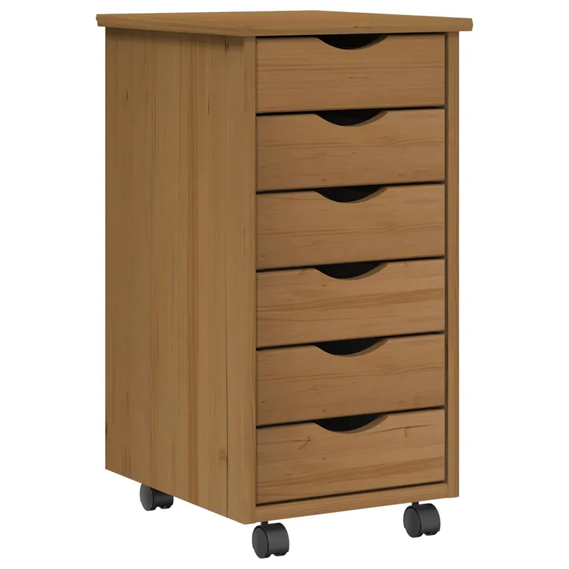 Rašomasis stalas ir riedantis kabinetas MOSS 2 pcs Medaus Ruda