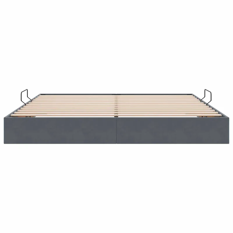 Otomano lovos rėmas Tamsiai pilka 200 x 200 cm Aksomas