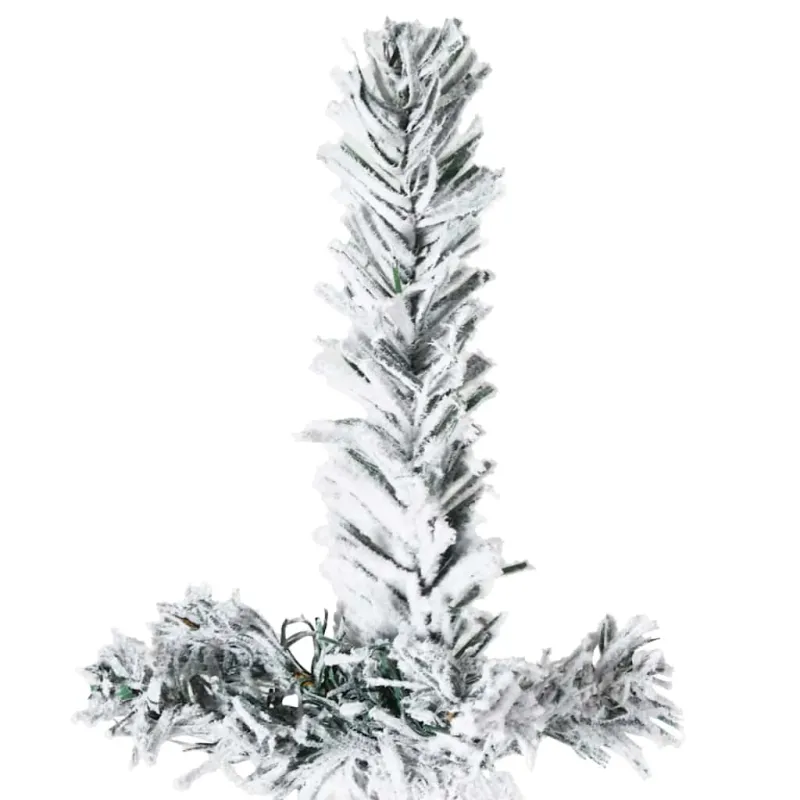Siaura dirbtinė Kalėdų eglutė, 240cm, padengta sniegu